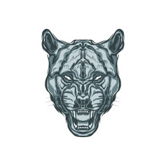 Abstract animal head logo in vector