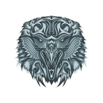 Abstract animal head logo in vector
