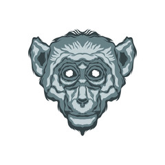 Abstract animal head logo in vector