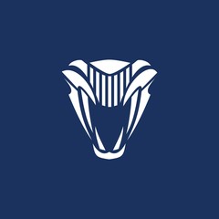 SNAKE HEAD LOGO ICON VECTOR GRAPHIC. modern style. geometric illustration