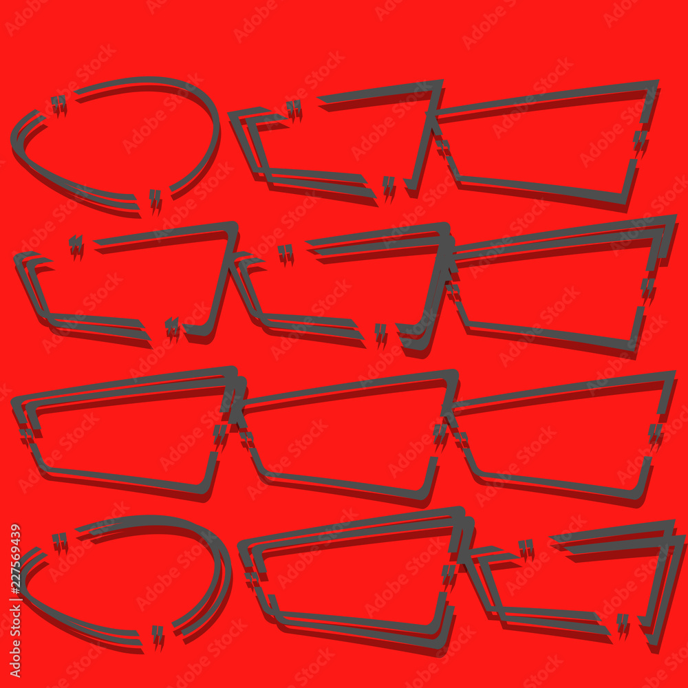 Aufkleber text box frame template vector