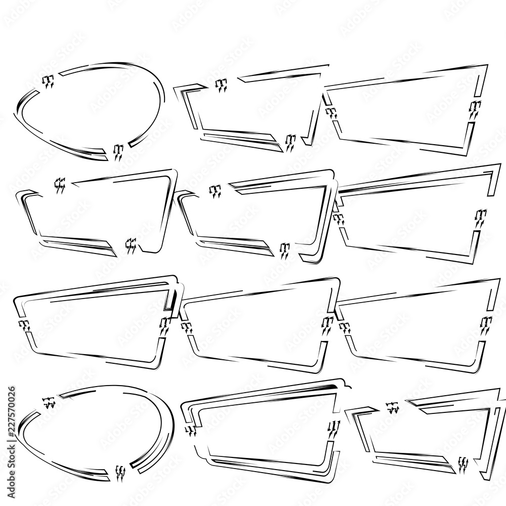 Aufkleber text box frame template vector