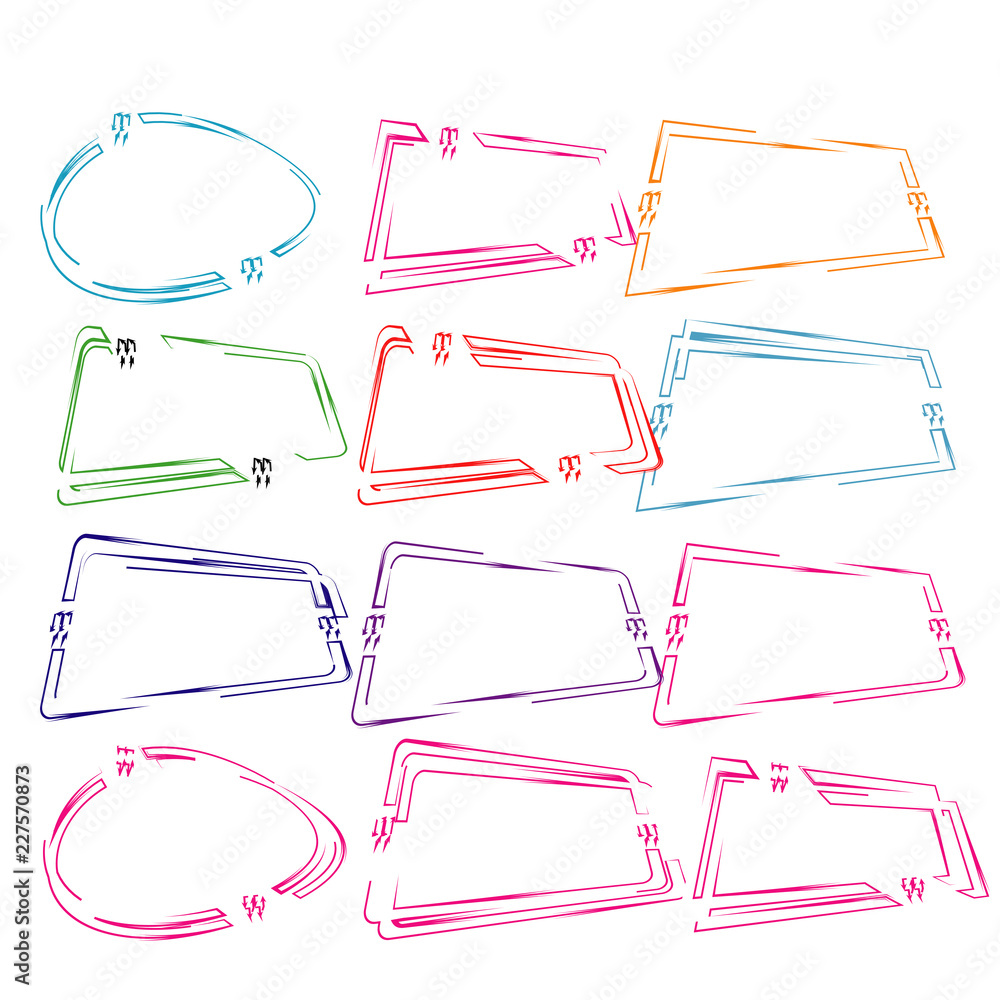 Poster text box frame template vector