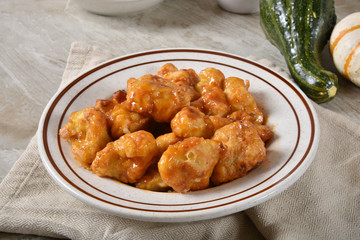 Tempura Cauliflower with Kung Pao Sauce