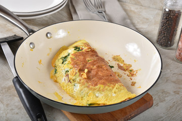 Fresh cooked omelet