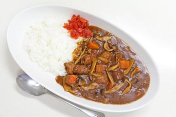 きのこ入りカレーライス