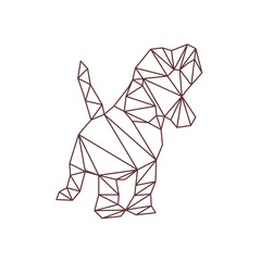 polygonal cute dog vector