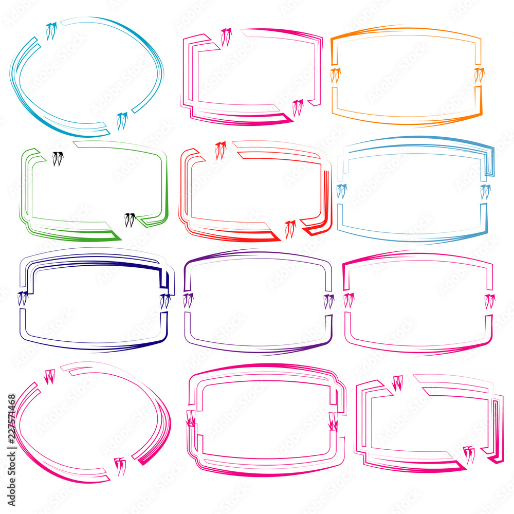 Poster text box frame template vector