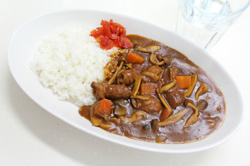 きのこ入りカレーライス
