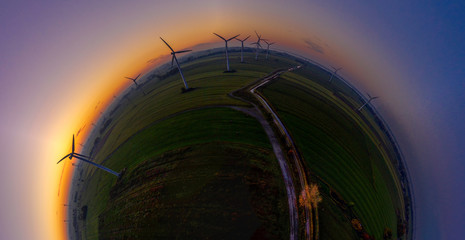 Windkraftenergie abstrakt dargestellt