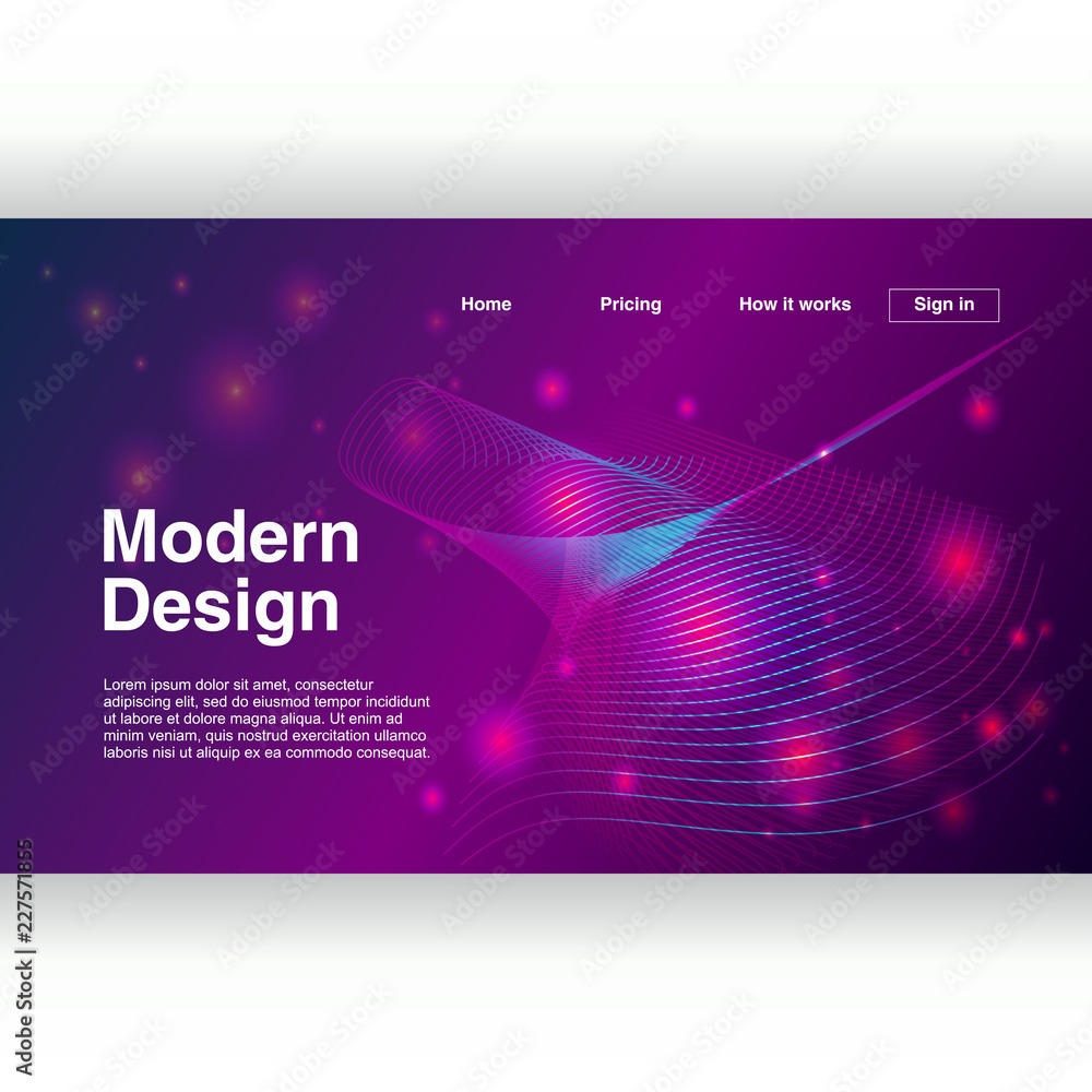 Poster modern abstract geometric design for landing page background template. eps10 vector illustration.
