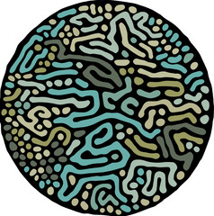 abstract wave colorfull radial pattern for decoration