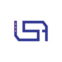 USA logo letter design