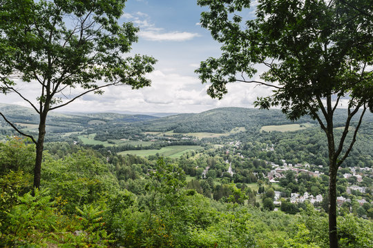 View over Woodstock Vermont in Summer