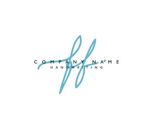 F F Initial handwriting logo