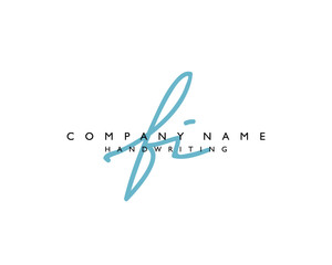 F I Initial handwriting logo