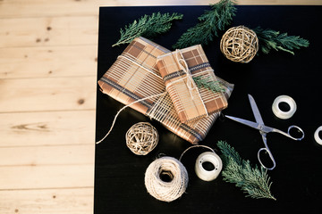 wrapping christmas presents