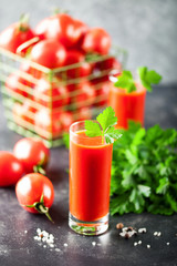 Tomato juice with parsley
