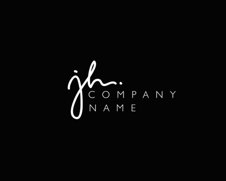 J H Initial handwriting logo