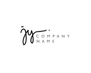 J Y Initial handwriting logo