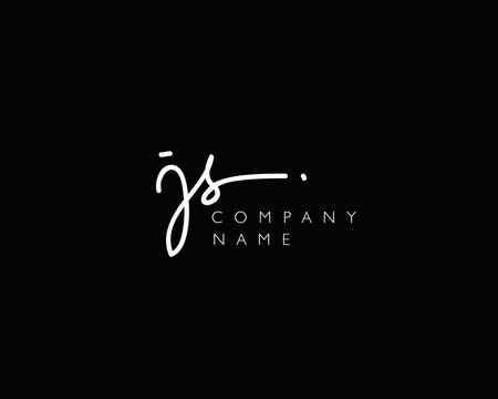 J S Initial Handwriting Logo