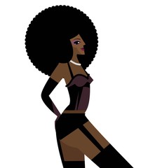 sensual woman in stockings