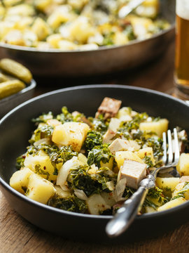 Kale and Potato Hash with Tofu