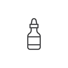 Eye drops container outline icon. linear style sign for mobile concept and web design. Dropper Bottle simple line vector icon. Symbol, logo illustration. Pixel perfect vector graphics