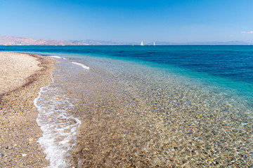 view on Lambi beach on Kos island, Greece