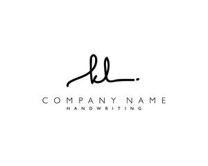 K L Initial handwriting logo