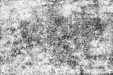 Fototapeta na wymiar Texture of scratches, cracks, dust, chips, scuffs. Abstract monochrome grunge background. Vintage black and white surface. Vector dark dirty pattern