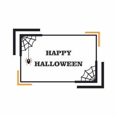 Halloween holiday frame. Web vector banner, design element