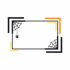 Halloween holiday frame. Web vector banner, design element