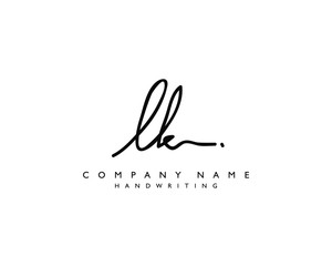 L K Initial handwriting logo