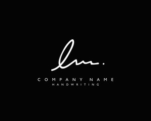 L M Initial handwriting logo