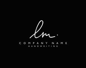 L M Initial handwriting logo