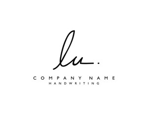 L U Initial handwriting logo