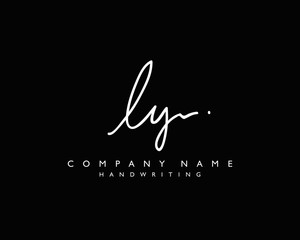 L Y Initial handwriting logo