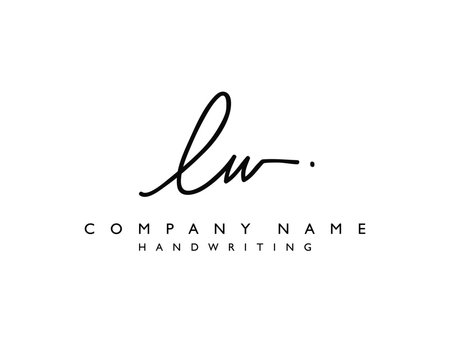 L W Initial handwriting logo