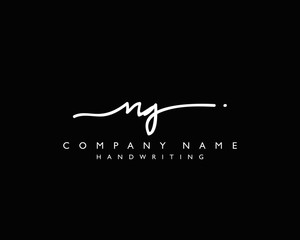 N G Initial handwriting logo
