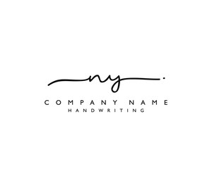 N Y Initial handwriting logo