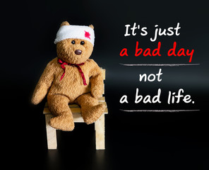 Inspirational quote on the picture ,