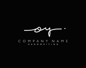 O Y Initial handwriting logo