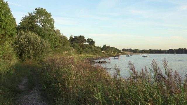 A danish fjord, during sunset