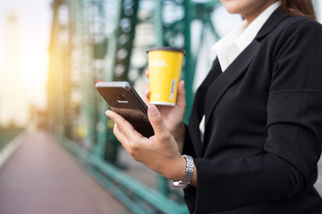 Business woman,Business woman working outside.