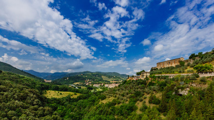 Fototapeta na wymiar Landscape near Spoleto, Umbria, Italy