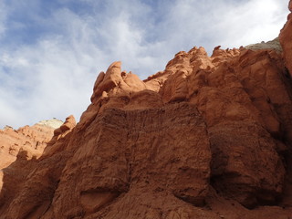Fototapeta premium Red canyon wall with shadows