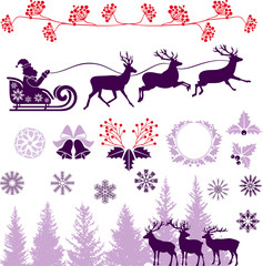 Naklejka premium Christmas icons