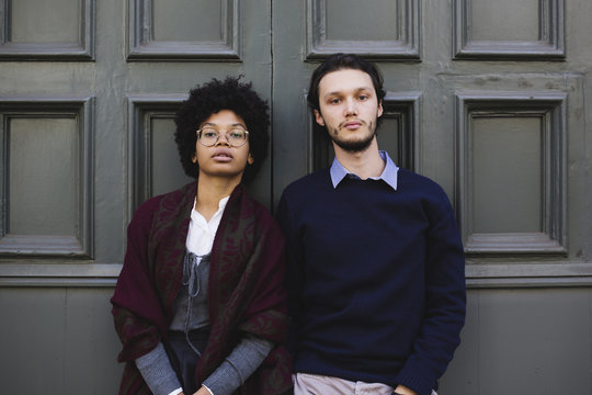 Portrait Of Serious Young Couple