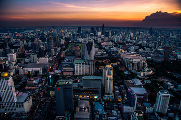 Naklejka premium Bangkok city at night